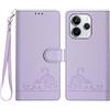 PEIYE Custodia per Xiaomi Redmi Note 14 5G, Portafoglio in Pelle Sintetica Magnetica Flip Cover, Porta Carte di Credito, Stile Libro, Cavalletto Pieghevole, Antiurto - Viola