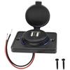 JaneYi Caricabatteria da Auto USB a Doppia Porta, Prese Camper 12V Carica Cellulare 3.1A Incasso Adattatore con Copertura Antipolvere per Veicolo Barca Camion