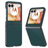 GIOPUEY Cover Compatibile con Motorola RAZR 50 Ultra, Pelle PU + PC Rigido Custodia, Speciale Struttura in Pelle Case，Anti-Impronta, AntiGraffio - Green