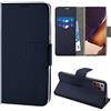 N NEWTOP Cover Compatibile per Samsung Galaxy Note 20 Ultra, HQ Lateral Custodia Libro Flip Chiusura Magnetica Portafoglio Simil Pelle Stand (Blu)