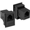 QIANRENON Desktop Connessione Box RJ11 telefonico Jack CAT3 RJ11 femmina a femmina Telefono Linea Connettore RJ11 6P4C staffa Box Keystone Jack, tavolo Socket RJ11 telefonico modulo Accessori, 2Pcs