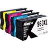 Kamo 963XL (Pacco da 4) cartucce Compatibili con HP 963 XL - per OfficeJet Pro 9010e, 9010, 9012e, 9012, 9015e, 9015, 9019e, 9022e