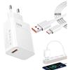 afhgdjr Caricabatterie da 33 W per Xiaomi,Caricatore di ricarica rapida per Redmi e Cavo USB C 2M 6A,Ricarica Turbo Type C Compatibile con Xiaomi Redmi Mi 13 12 Pro 11 Redmi Note 12 12S 11 11Pro 10 Poco X4