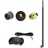 Eightwood Antenna WiFi 12dBi 2.4G/5.8G RP-SMA con Base Magnetica