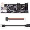 cablecc 5Gbps singolo 19/20pin header a USB 3.0 19/20pin doppia porta femmina PCBA Tipo 1 a 2 adattatore splitter HUB
