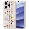Guxira Cover Protettiva per Xiaomi Redmi Note 14 4G, Carino Floreale Design Custodia Antiurto Silicone Cover Antipolvere Protettiva Case per Redmi Note 14 4G - Vite Fiorita