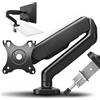 Retoo Supporto per monitor da 17-30 pollici, girevole a 180°,con peso massimo 9 kg, VESA 75/100, supporto da scrivania con inclinazione da -50 a +35 gradi, per TV LED LCD, supporto per schermo,nero