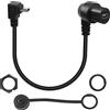 QIANRENON 90° Angolo Mini USB Estensione Auto Impermeabile Cavo Adattatori Mini USB Maschio a Retto Angolo Femmina Pannello Montaggio Estensione Cavo, Filettato fissaggio, 28cm/11in (curva sopra)