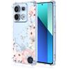 RonRun Cover per Xiaomi Redmi Note 13 Pro 4G con Antiurto Slim in Trasparente TPU 3D Bello Motivo Protettivo Custodia, Compatibile per Xiaomi Redmi Note 13 Pro 4G Farfalle e Fiori