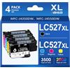 hehua LC527XL LC527 XL Cartucce Compatibili per Brother LC 527XL Multipack 527