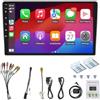 Boomboost Autoradio Android Double Din con Carplay wireless Android Auto, autoradio touchscreen da 10 pollici, supporto Bluetooth WiFi, navigazione GPS Mirrorlink FM RAM1G ROM16G