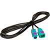 tomzz Audio 1600-012 Prolunga per antenna Fakra 2m 200cm da spina Fakra (M) a presa Fakra (F) cavo RG174 tipo Z codificato