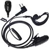 HYS Auricolare radio di sicurezza compatibile con Motorola CP040 DP1400 GP68 GP88 GP300 CT150 Pro1150 radio a 2 vie, a forma di G, PTT con microfono (G-1)