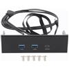 Bewinner Hub del Pannello Frontale USB di Drive Ottico da 5,25 Pollici con del Pannello Frontale A 19 Pin, 2x USB A + 1x Type C, 5 Gbps/10gbps/20gbps, per 7/8/10/11/2003/OS X/