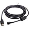 Cablecc Cavo Dati Mini USB Tipo B a USB 2.0 Con Angolo Sinistro 90 Gradi, 5 Pin, Ferrite, 3 m