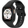 GIOPUEY Cinturini Compatibile con Honor Watch 4, Morbido Silicone Cinturino [Resistente all'Usura] [Traspirante] - Black