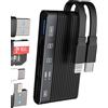 HOYULLI Adattatore USB C Lightning(6in2)Lettore Schede SD Per Apple IPhone 15 14 Pro Max USB OTG 3.0 2.0 Adapter Micro SD TF Card Reader Per iPad MacBook Accessori Fotocamera Esterna Memoria Computer Android