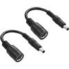 PNGKNYOCN Cavo di alimentazione corto da 4 pin DIN femmina a DC 5,5 x 2,5 mm maschio 18AWG per caricabatterie e adattatori per sistemi di telecamere CCTV （2pack）