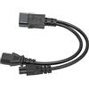 CCYLEZ Cavo di Alimentazione Splitter a Y, Cavo Adattatore Splitter IEC 320 C14 Maschio a C13 e C5 Femmina