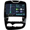 Keconsing 10.1 [8G+256G] Android 15 Autoradio per Renault Clio 4 ZOE 2013-2019-Integrato Wireless CarPlay | Android Auto | DSP | GPS Sat Nav | Bluetooth 5.0 | Mirror Link | 360° Panoramica+CAM&MIC