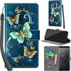 PHINIENLAND Cover per Samsung Galaxy S9 Plus Case PU Pelle Custodia [Kickstand] [Chiusura magnetica] [Slot per Schede], Portafoglio Flip Custodia per Samsung S9 Plus,Farfalla verde