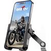 Grefay Supporto Telefono Moto [1S Sgancio Rapido] Universale Supporto Telefono Specchietto Retrovisore Della Moto con Rotazione di 360 per Smartphone da 4.5-7 Pollici
