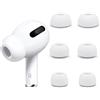Carreuty 3 paia di gommini di ricambio compatibili con Airpods Pro e AirPods Pro di seconda generazione, con custodia portatile, in silicone, con foro per la riduzione del rumore, adatti alla custodia di