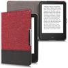 kwmobile Cover compatibile con Tolino Shine 2 HD - Custodia a libro in tela e pelle PU - Flip Case per eReader