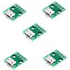 Movilideas 5 pz Micro USB Adattatore Connettore Femmina Tipo PCB Convertitore