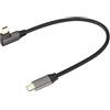 AAOTOKK 90 Gradi USB 3.1 Tipo C a Tipo C Cavo Angolo Destro 3.1 USB Tipo C Maschio Cavo Prolunga Supporta Ricarica,Dati,Audio,Video Cavo per Laptop&Tablet & Telefono Cellulare.(0,3M/1Piedi)