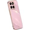 RankOne La Custodia del Telefono è Adatta per HONOR 400 Smart (4G/5G) / HONOR X7d (6.77 Inches), Case per Cellulare in Silicone con Telaio Galvanico - Viola