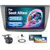 Inefala 2+64G Stereo per Seat Altea 2004-2015 (Guida a Sinistra) Android 15 con Wireless CarPlay Android Auto, 9 Pollici Auto Radio Soporta Bluetooth WIFI 28UI GPS FM DSP SWC AHD Telecamera Posteriore