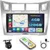 Ohradio 4+128G Android 15 Autoradio per Toyota Yaris Vizi 2005-2011 con Wireless Carplay Android Auto, 9 Pollic Incell Schermo Tattile Supporto BT/GPS/WiFi/FM/RDS+Retrocamera+MIC