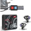 VSYSTO Moto Dash Cam, Obiettivo Grandangolare 130° Fotocamera Anteriore e Posteriore 1080P con WiFi, Impermeabile, Visione notturna, Sensore G, Monitoraggio parcheggio, promemoria guasti(grigio)