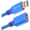 NFHK Cavo di prolunga da USB 3.0 tipo A maschio a USB 3.0 A femmina, 5 Gbps, per disco SSD e fotocamera, 30 cm