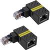 Namvo 2 adattatori Gigabit Ethernet a 360 gradi, angolo di 90 gradi, adattatore di rete LAN per CAT5/CAT6, 1000 Mbps RJ45 8P8C maschio a femmina per computer, laptop, router