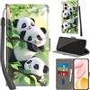 PHINIENLAND Cover per Honor 400 custodia portafoglio Pandas | 3 scomparti carte, 1 tasca banconote, Chiusura magnetica, Supporto, Pelle PU flip cover per Honor 400