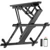 EasyLife Supporto da Soffitto Per TV Elettrico e Orientabile + Integrazione Smart Home, Supporto VESA Fino a 400×400 Per TV LCD/OLED, Monitor, Display, Smartboard, 32-70 Pollici + 35 Kg - Nero