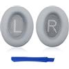 SUPRBIRD Cuscinetti Auricolari di Ricambio per Bose, Cuscinetti Cuffie Professionali per Bose QuietComfort 35 QC35/QC35 II, Morbida Memory Foam e Pelle Proteica - Grigio
