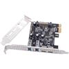 CY Scheda CY USB3.1 Gen1 5Gbps Dual Type-A e Type-C USB-C Femmina a PCI-E Express 1x Adattatore per schede uPD720201 con staffa a basso profilo