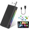 podofo Carplay Adattatore Wireless Carplay Adapter, Carplay Dongle Senza fili Cablate Originali Converti Cablato in Carplay Senza Fili Supporto Plug & Play Facile Utilizzo