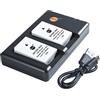 DSTE EN-EL24 - Batteria di ricambio ricaricabile e doppio caricabatterie, compatibile con Nikon 1 J5, Nikon 1J5, Nikon DL18-50, DL24-85