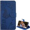 BAILI Custodia per Wiko Power U10/U20, Supporto Stand Farfalla e Rosa Cover, Chiusura Magnetica Slot Flip Case