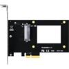 GLOTRENDS PU13 Adattatore da U.3 a PCIe 4.0 X4 per SSD U.3 da 2,5 pollici, PCIe 4.0 X4 a piena velocità