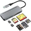 Rytaki Pro Lettore Schede SD USB C/USB 3.0 Doppio Connettore Micro SD Adapter Supporta SD/TF/MS/CFXD/MS Memory Card 7 in 2 Alta Velocità Lettore SD Card Reader per PC/WIN XP/Vista/Mac OS/Linux, eccetera