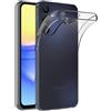 AICEK Compatible con Samsung Galaxy A15 4G / 5G Cover, Trasparente Silicone Custodia per Samsung A15 4G Cover Protettiva Molle di TPU Bumper Case Sottile