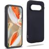 REY Cover in Gel TPU Nera per Google Pixel 9 PRO, Ultra Sottile 0,33 mm, Morbido Flessibile, Custodia Silicone