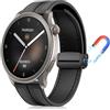 PaceBid 22mm Cinturino per Amazfit Balance 2/3/Ultra/Bip 6/Bip5/Bip Max/Cheetah Pro/2 Ultra, Silicone+Intrecciato Magnetico Cinturini per Amazfit Balance/GTR 4/3 Pro/2e/GTR 47mm/Stratos - Nero