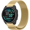 ZoRoll QuickFit 20mm Cinturino Compatibile con Garmin Fenix 8 43mm/7S Pro Solar/7S/6S/6S Pro/5S, Metallo Cinturino in Acciaio Inossidabile Intrecciato a Rete per Garmin Descent Mk3S/Mk2S - Oro