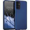 kwmobile Custodia Compatibile con Samsung Galaxy M13 Cover - Back Case Morbida - Protezione in Silicone TPU Effetto Metallizzato blu metallizzato